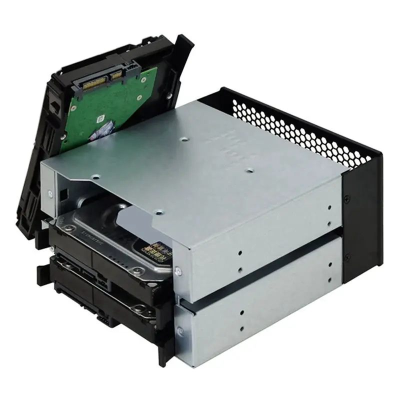 【공개】3.5인치 HDD 케이지 랙 하드 드라이버 트레이 하드 드라이브 케이지 3개의 HDD 하드 디스크를 지원합니다.