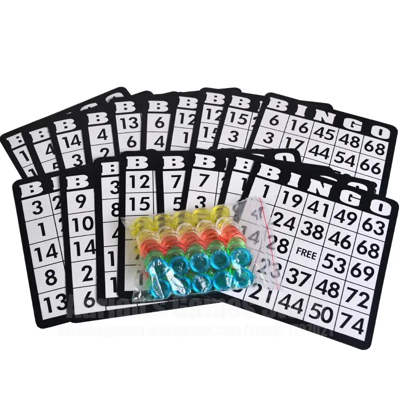 Bingo Set Traditional Bingo Lottery Family Game Set Cage Balls Cards Counters Party Game Party Gambling Play Entertainment