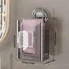 Bathroom Wet Wipes Holder, Refillable and Hygienic, Convenient Wall Mount with Adhesive Pads, Clear Designs K2WE 1