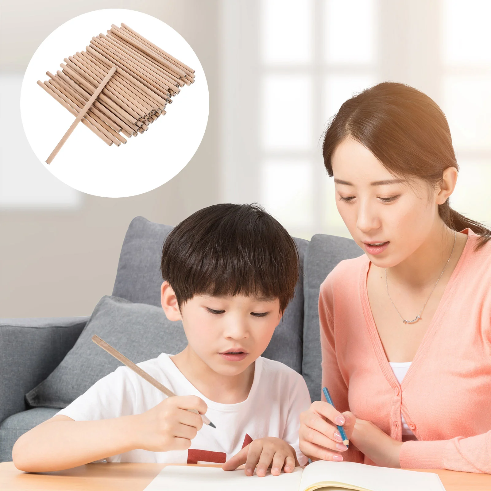 

Portable Pencils Round Rod Students Writing Wood Pocket Wooden Small Toddler