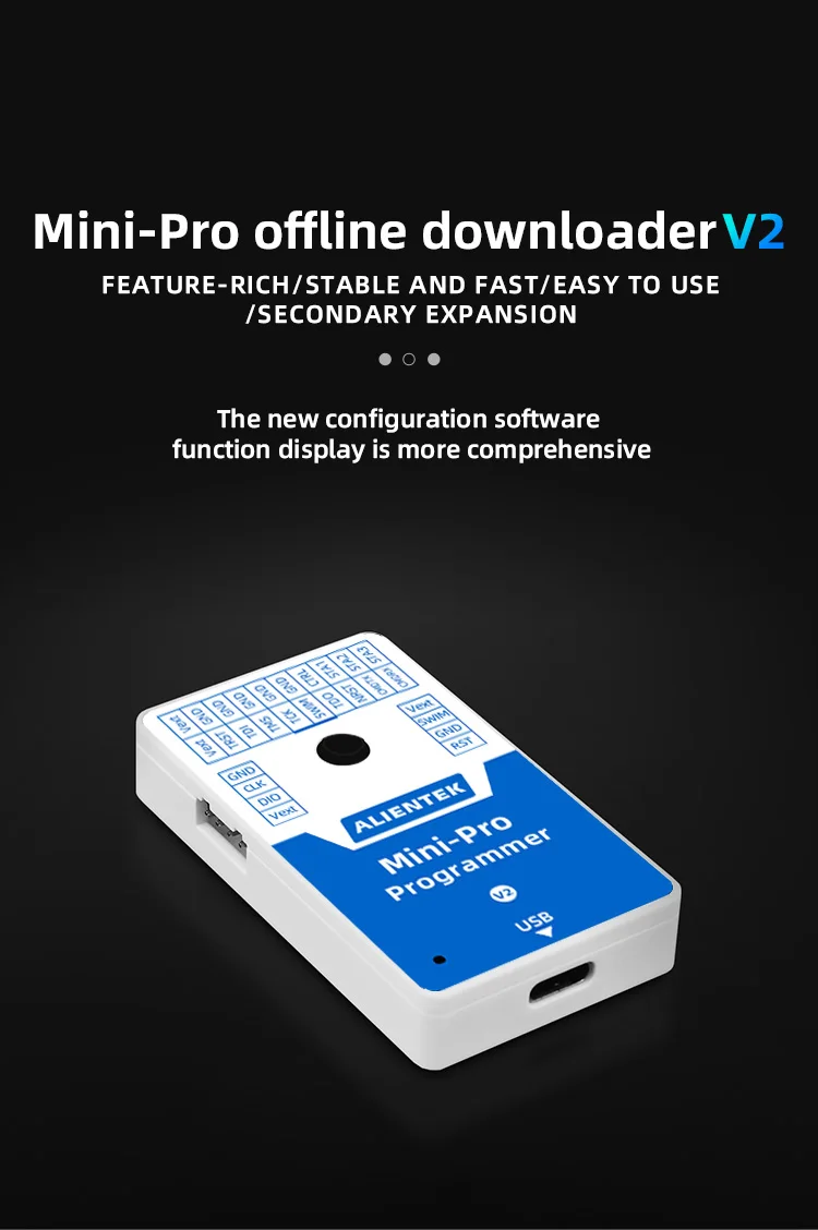 MiNI-Pro Offline Downloader V2 Programmer Downloader STM32 STM8 MM32 Universal B