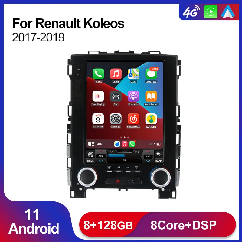 Tesla 6 + 128G Android 11 автомобильный радиоплеер для Renault Koleos Samsung SM6 Talisman Megane 4 2017-2019 GPS