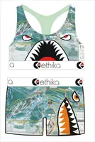 ETHIKA Ladies' Casual Slim Fit Printed Suit 2024 Summer New Outdoor Sports Quick Drying Elastic Split Swimsuit 1