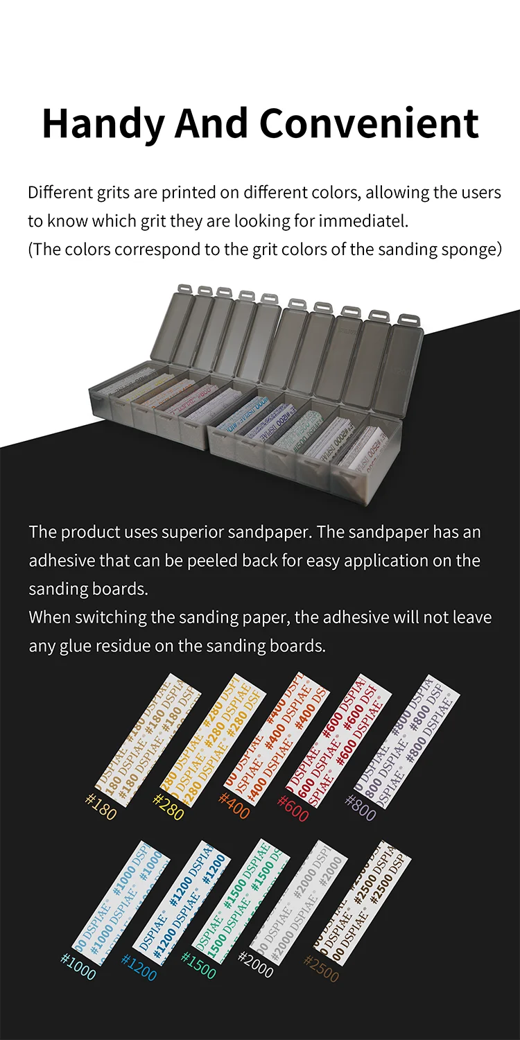 Description Picture 4 of itemSP-S PRE-CUT SELF ADHESIVE SANDPAPER SET Military Model Making Tool Assembly Revamp Gundam Hobby DIY Sandpaper Sanding and Polis
