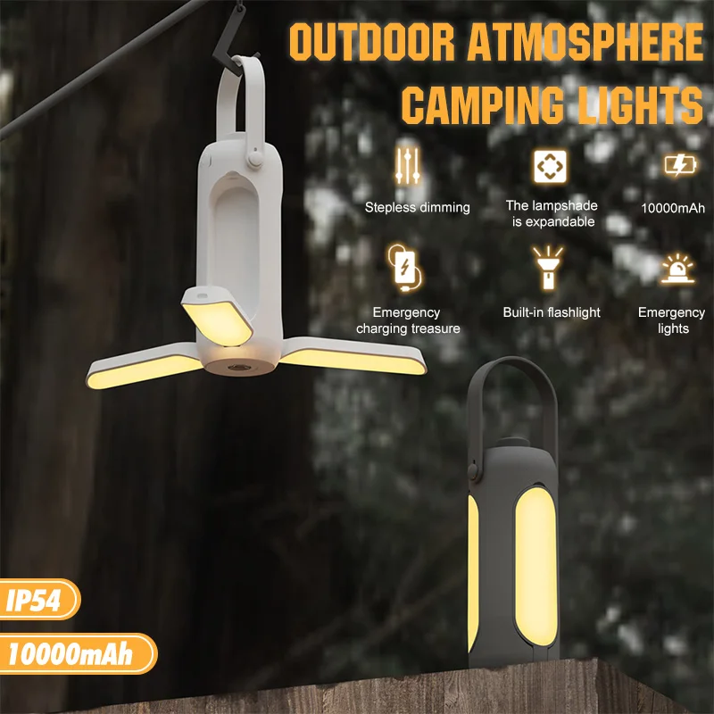 

Outdoor Camping Lantern 3 In 1 Foldable Lamp Camping Lights Power Bank Tent Light Outdoor Camp Hiking Emergency Workshop Lamp