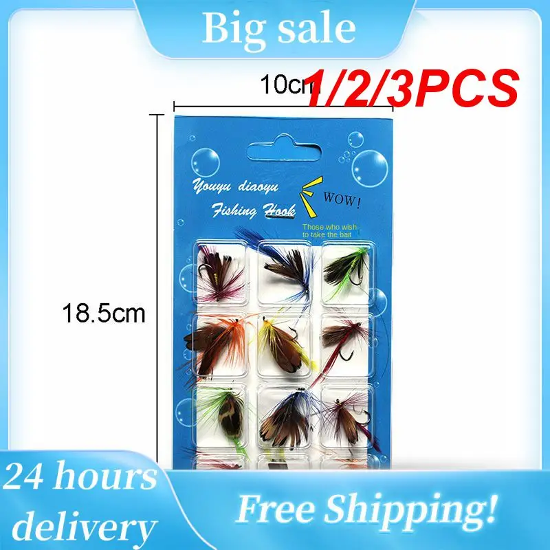 

1/2/3PCS Set Insects Flies Fly Fishing Lures Bait High Carbon Steel Hook Fish Tackle with Crank Hook Perfect Decoy Fishing Lure