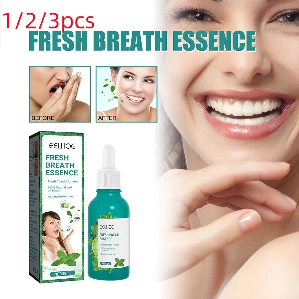 

1/2/3pcsX 30ml Fresh Mint Pulling Oil Mouthwash Alcohol-free Teeth Whitening Fresh Oral Breath Mouth Health Care