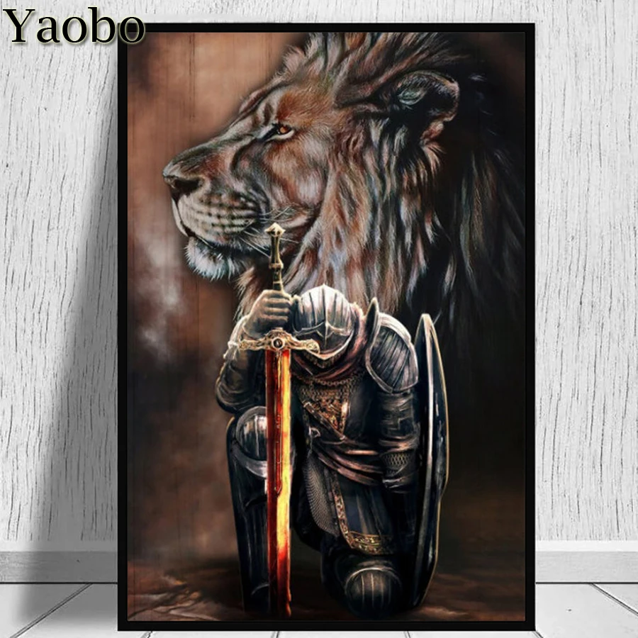 Jesus cross Lion of Judah Large Diamond Painting kits 5D DIY Full Diamond  Embroidery Mosaic Cross Stitch home decoration - AliExpress