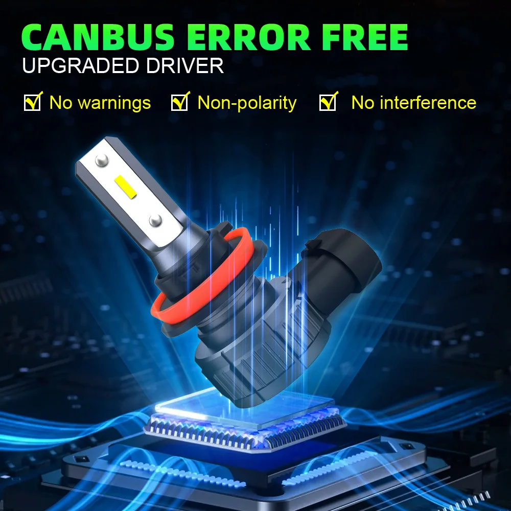 30000LM 100W LED 헤드라이트 전구 H8 H9 H11 9005 HB3 9006 HB4 6500K 쿨 화이트 자동차 안개등 전구 9007 Hb5 헤드 램프 전구 12V