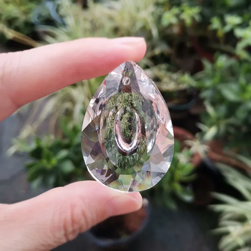 38mm Crystal Suncatcher Chandelier Prism Parts 5pcs Clear Hanging Pendant Home Wedding Window Xmas Decor Figurine Craft sun catcher crystal pendant sun catchers window ornament
