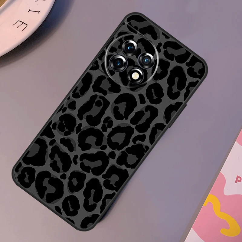 YANJIEER ESONG Coque Motif Léopard Cœur Pour Oneplus Nord CE3, Etui