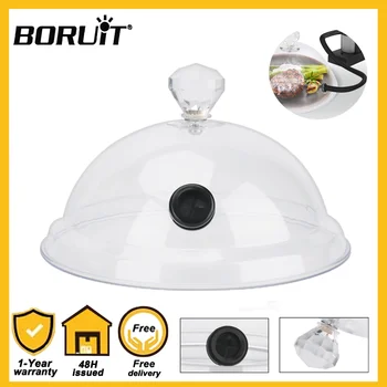 BORUiT 6 10 12 Inch Smoke Lid Molecular Cuisine Cover Hood for Cold Smoke Generator Food Cooking BBQ Grill Meat Kitchen Tool Use