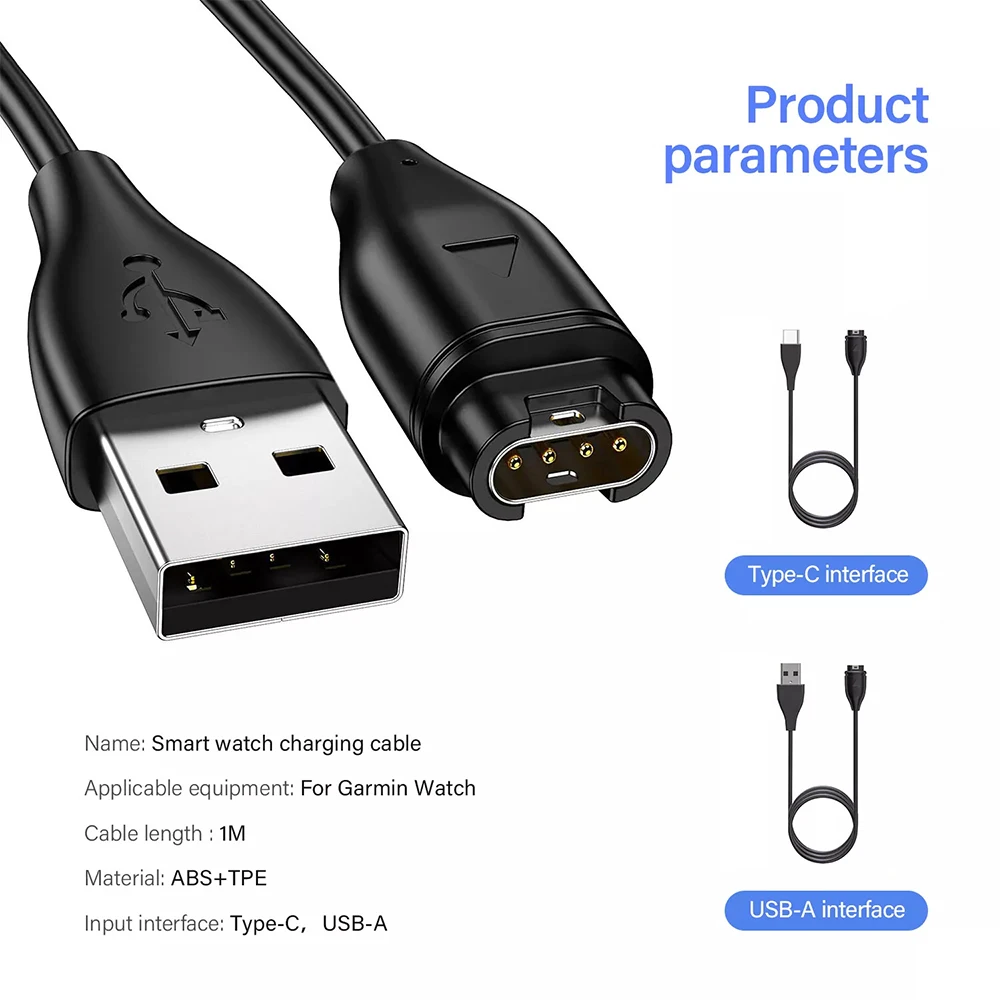 USB C Chargeur Cable Pour Garmin Forerunner 55 255 245 265