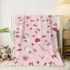 Cherry Lamb Beach Towel Large Blanket 150x200 Thin Wadding Blanket King Size Warm Blankets for Cold Fluffy Plaid Luxury Bedding 1