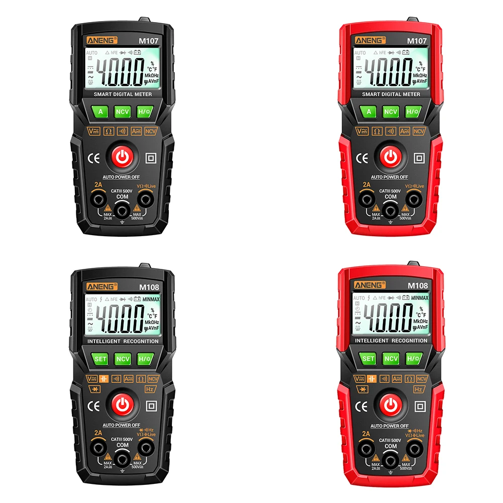 ANENG 4000 Count Smart Digital Multimeter NCV DC AC Voltage Current Tester Meter Digital