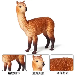 Simulated Wild Animal Solid Alpaca Plastic Children's Toy Handmade Ornaments