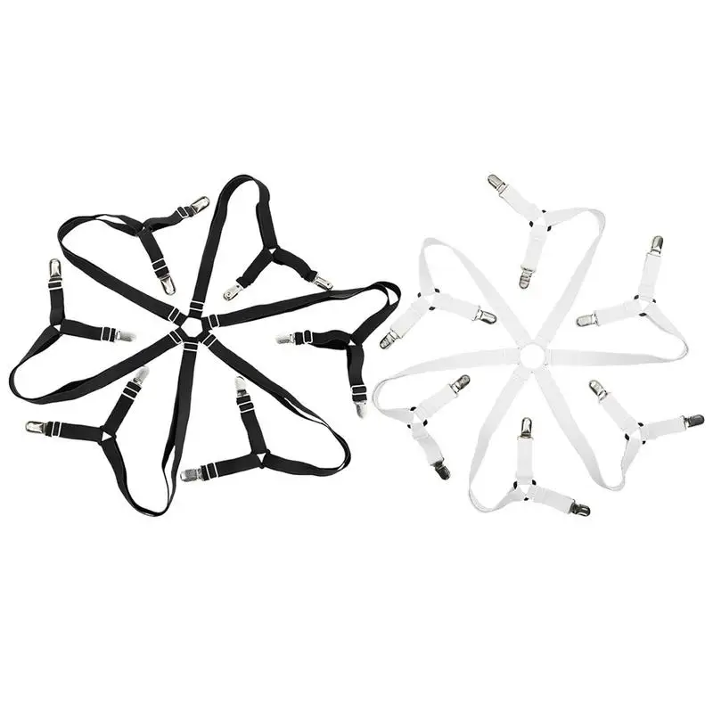 

12 Clips Adjustable Elastic Bed Sheet Holder Mattress Fasteners Cover Blankets Clip Non Slip Fixing Strap Grippers Clothes Pegs