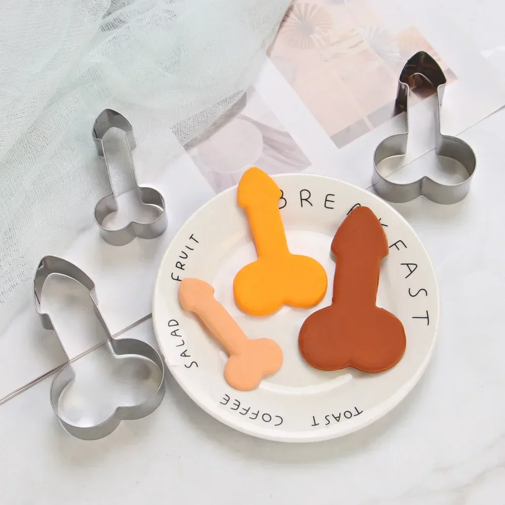 3Pcs/Set 3D Stainless Steel Penis Cookies Cake Tools Fondant Mold, cookie cutter,baking mold,cookie mould,fondant cutter,baking decorating tools