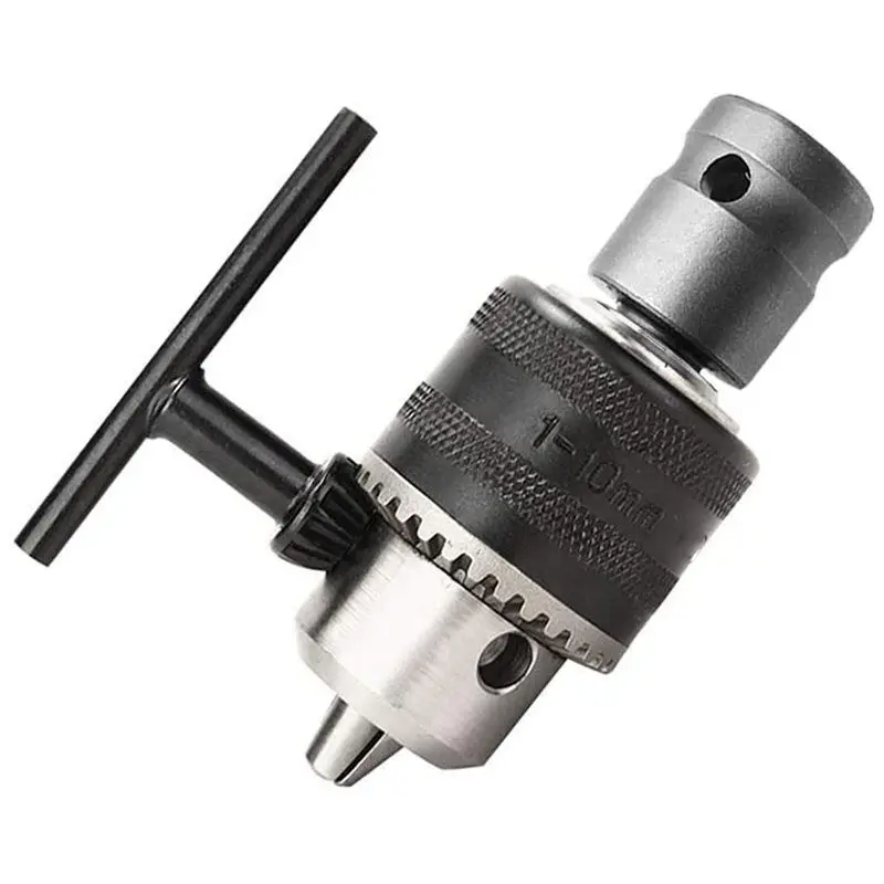 ABMS-6Pcs 1.5-10Mm 1/16 인치 - 3/8 인치 용량 키 드릴 척 렌치 컨버터 1/2 인치 소켓 사각형 암 어댑터