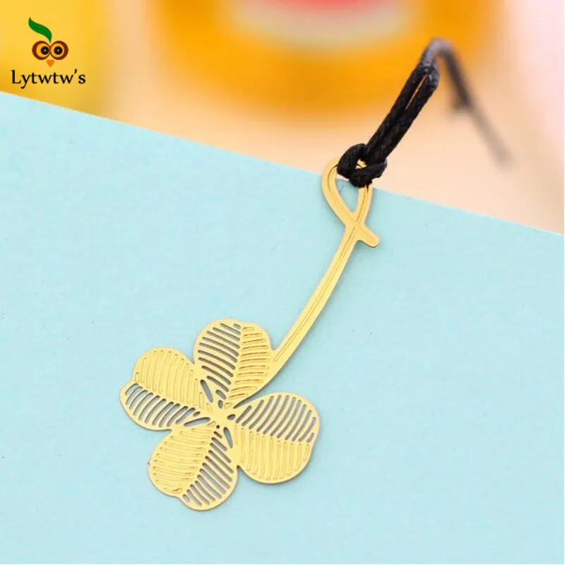 Metal Bookmark Creative Metal Bookmark Mark Page teacher Children Student Gift Stationery School Office Supplies Clover Lotus flower Maple leaf
