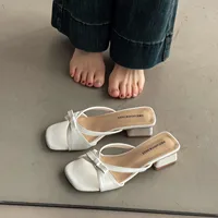 Chaussons pour femmes mode en plein air sandales décontractées doux arc femmes sandales vacances d'été plage pantoufles pour femmes Chaussons Femme 2