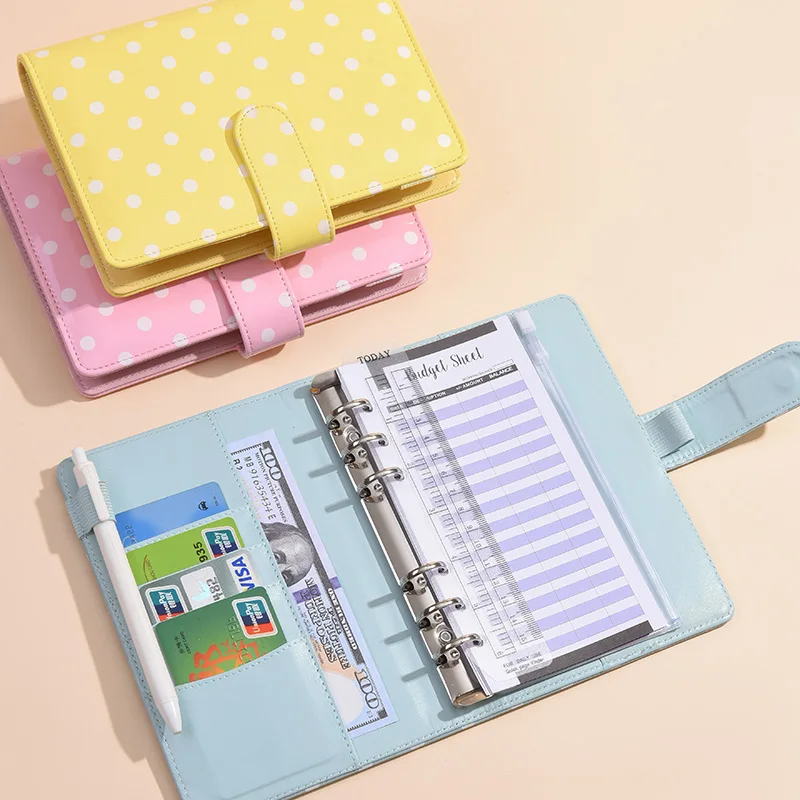 A5/A6 PU-Leder Notizbuch mit 6-Loch-Ringbindung, personalisierbarer Notizbuchordner, kann als Kassenbudgetbuch oder Fotoalbum verwendet werden. – Detail 22