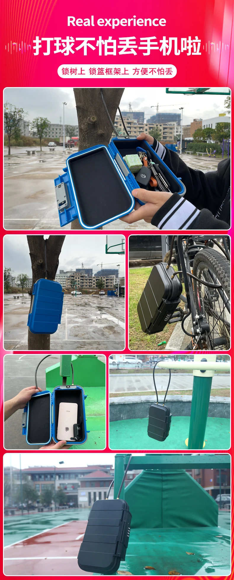 Yonuaret Coffret À Serrure À Combinaison,Boîtier Organisateur De Code Pour Vélo Étanche À 3 Chiffres - Boîte De Rangement Vélo Avec Cadenas,pour Hommes, Garçons, Filles, Jeunes, Adolescents, Sportifs