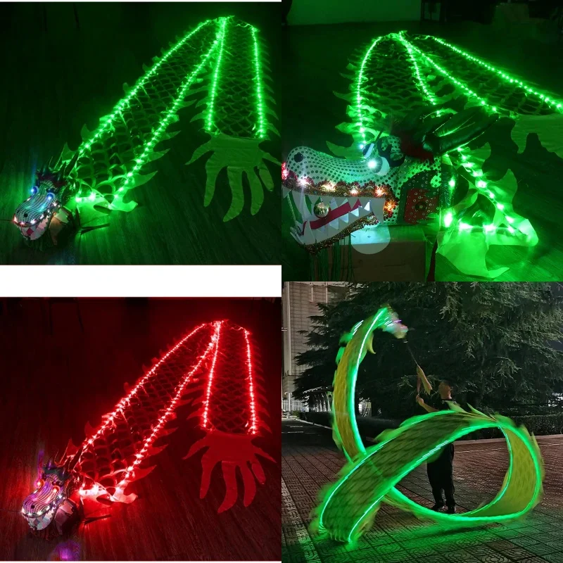 

free shipping Fitness dragon dance with dragons yellow red shining dragon festival New Year windsurf equipment kite handles line