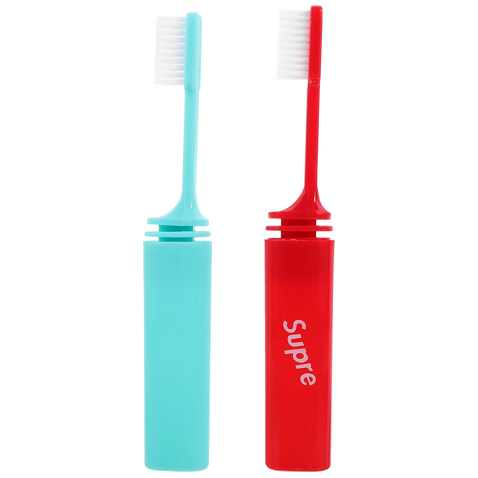 

2 Pcs Toothbrush Kit For Travel Foldable Toothbrush Fiber Toothbrush Hanging Hook Traveling Pocket Toothbrush for Men Women