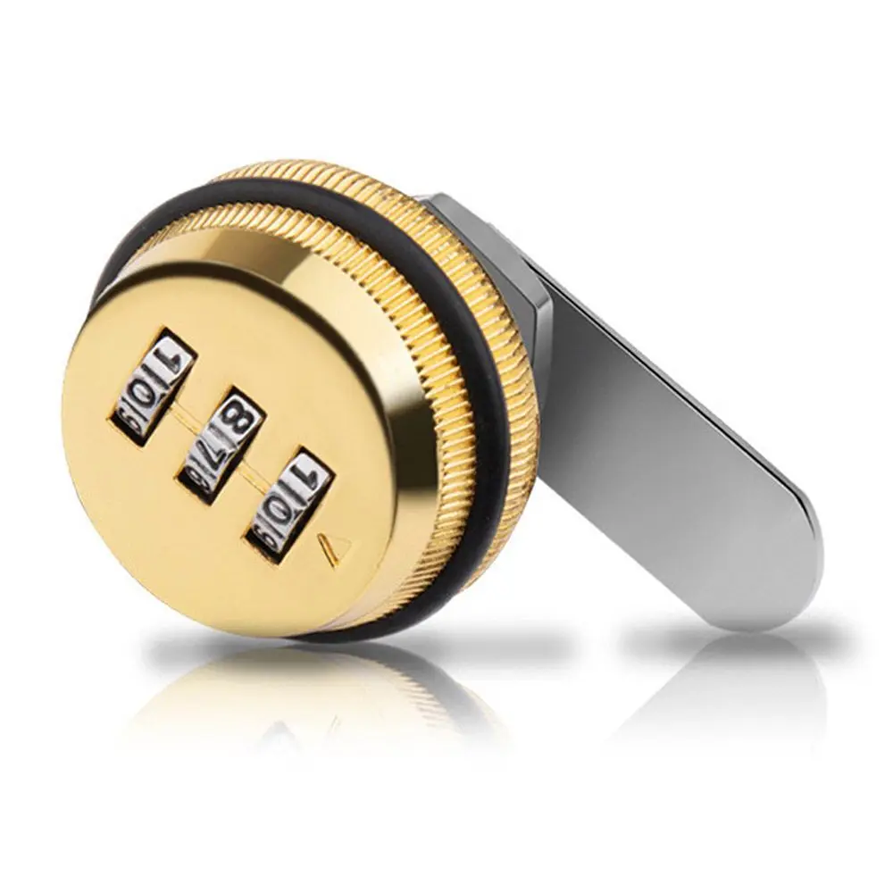 מנעול קוד קומבינציה של 3 ספרות לרהיטים מזכוכית צינק אלומיניום לתיבת דואר חכמה