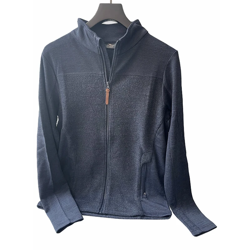 Men's Merino Wool Jackets 80% Merino Wool Full-Zip Sweater Heavyweight 300g Thermal Winter Men Jacket Wander Jacket Anti-Odor 2