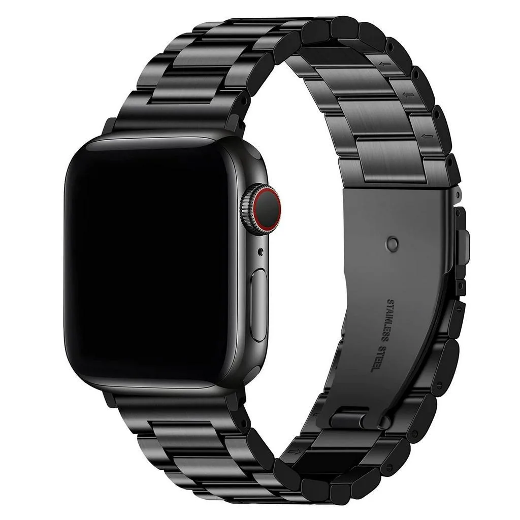 สายโลหะสีเงินสุดหรูสำหรับ Apple Watch หลายขนาด