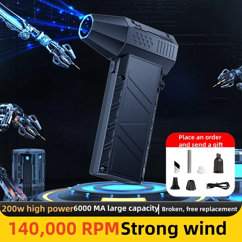Mini Turbo Violent Jet Fan Power Blower High Speed Pipe Fan 200000 RPM High Performance Brushless Motor mini fan