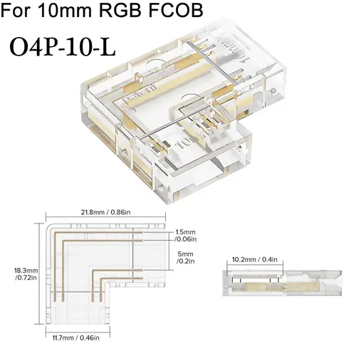 COB LED Wire Connector 5 8 10mm Connection Solderless Mini Buckle FCOB RGB CCT LED Strip Lights 2 3 4 Pin No Dark Area Connector - Image 24