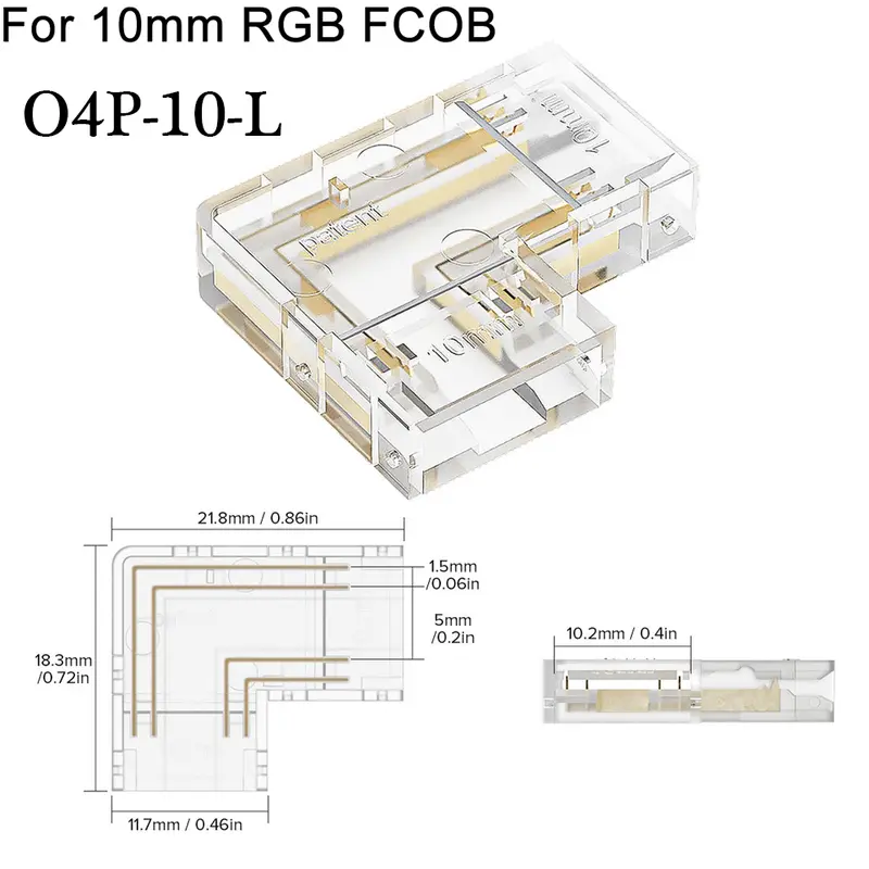 COB LED Wire Connector 5 8 10mm Connection Solderless Mini Buckle FCOB RGB CCT LED Strip Lights 2 3 4 Pin No Dark Area Connector - Image 24