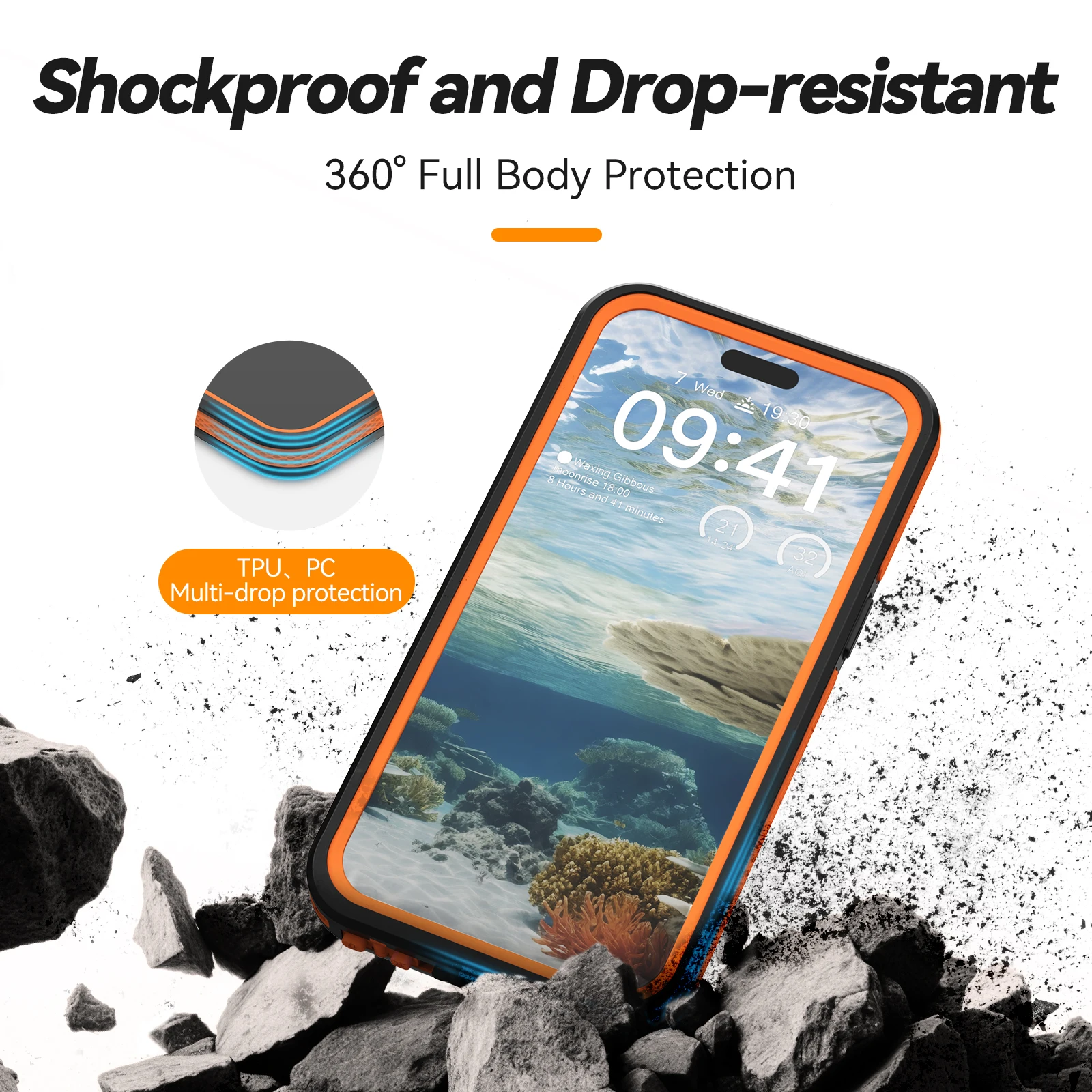 Uioeua Custodia per iPhone 11 con supporto magnetico ad anello, compatibile con MagSafe, quattro angoli antiurto [protezione contro le cadute di grado militare] Custodia sottile di lusso con