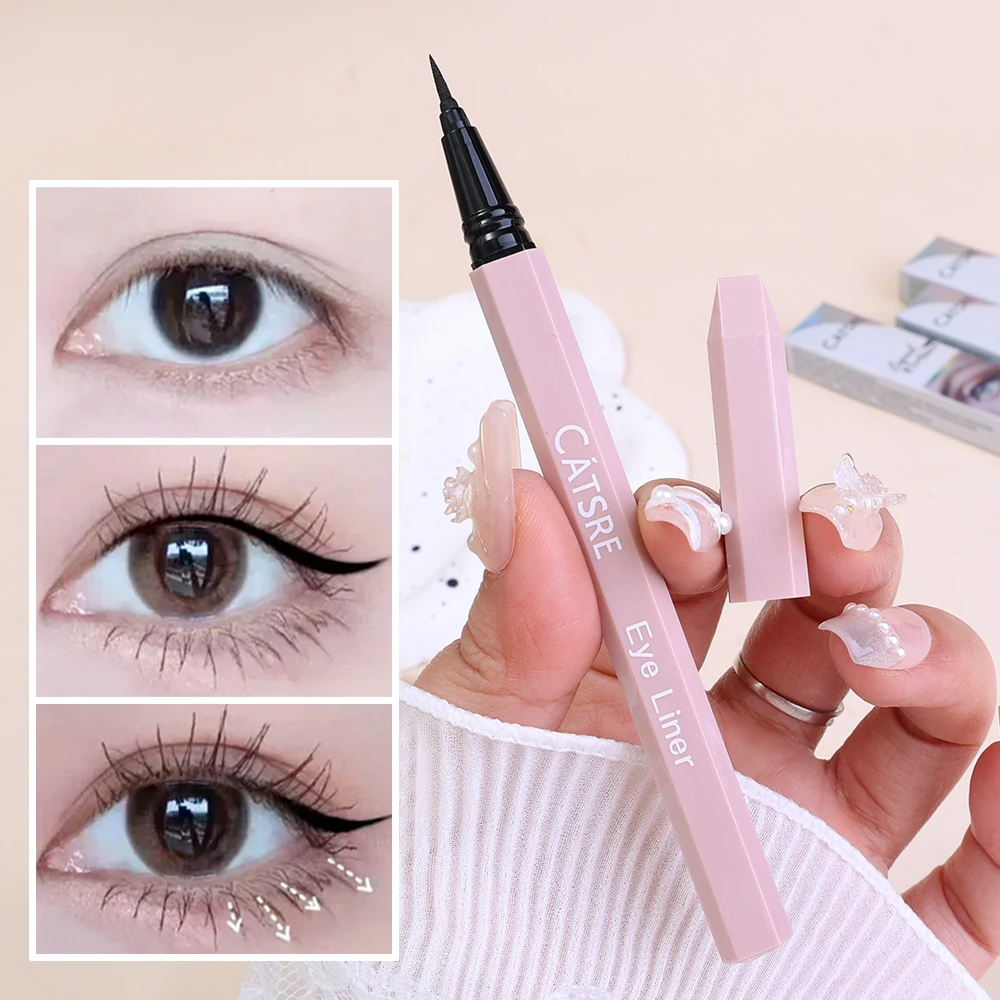 

Black Brown Eyeliner Pen Waterproof Long Lasting Not Blooming Smooth Silky Lying Silkworm Lower Eyelash Pencils Eye Makeup Tools