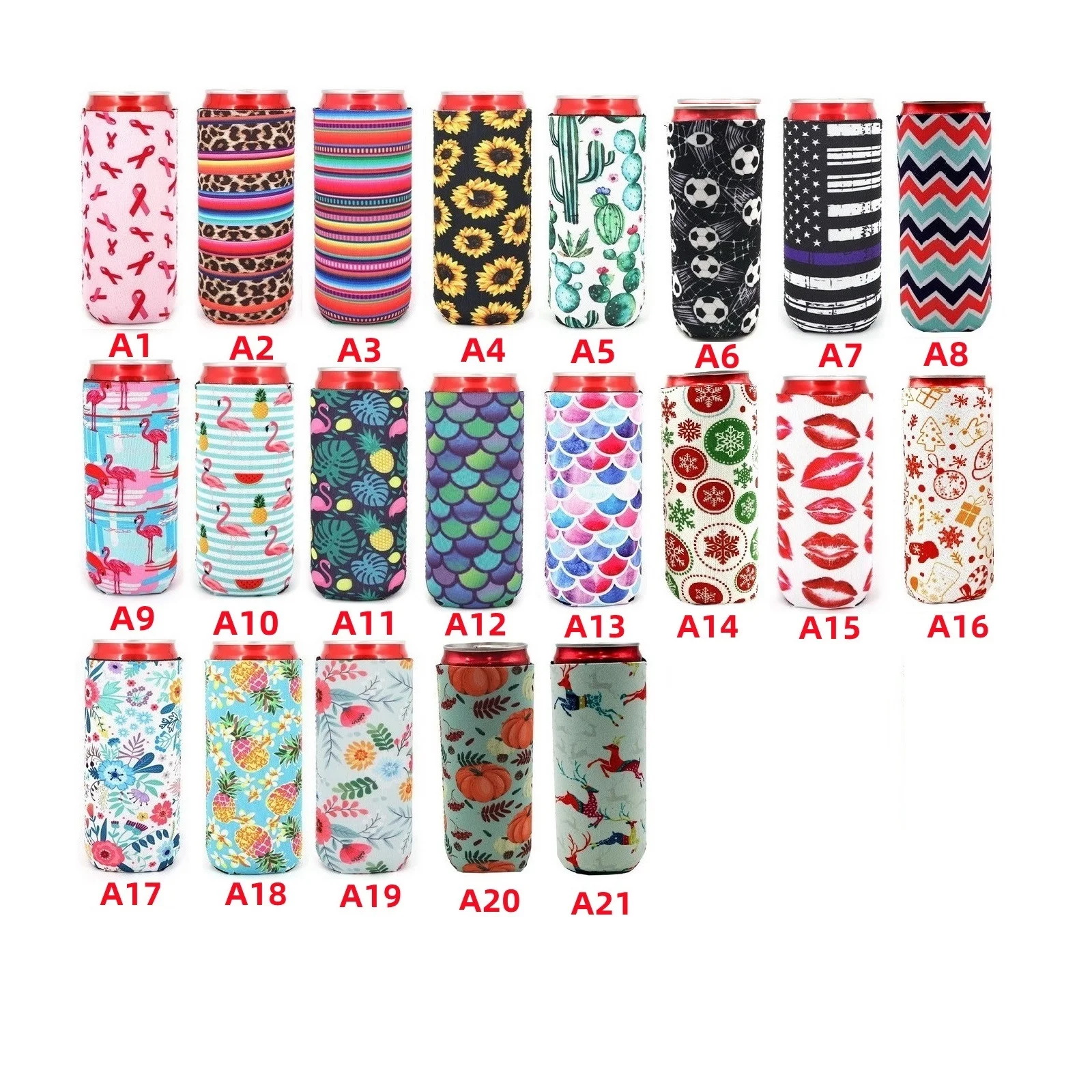 4packs Slim Can Cooler for Slim Beer & Hard Seltzer, Skinny Beer Cans Coolie Skinny Insulators, Can Cooler Sleeves drink cooler,beer cooler
