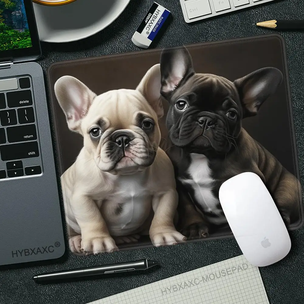 Durable Mouse Pads French Bulldog Dog Mouse Pad Gaming Table Pad Anti Slip Rubber 18*22cm For Men And Women