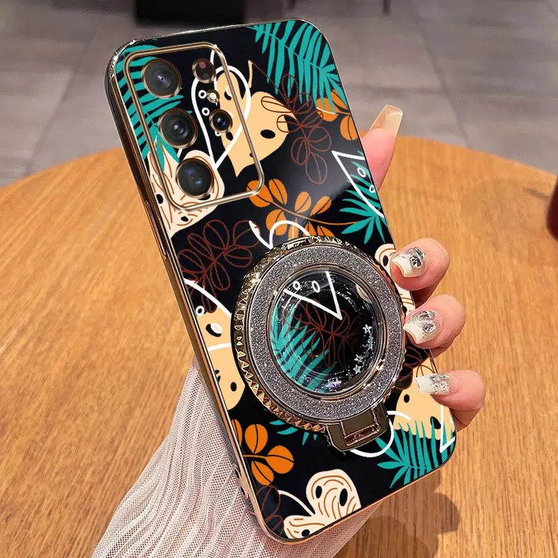 Elegant Leaf Plating Phone Case Cover