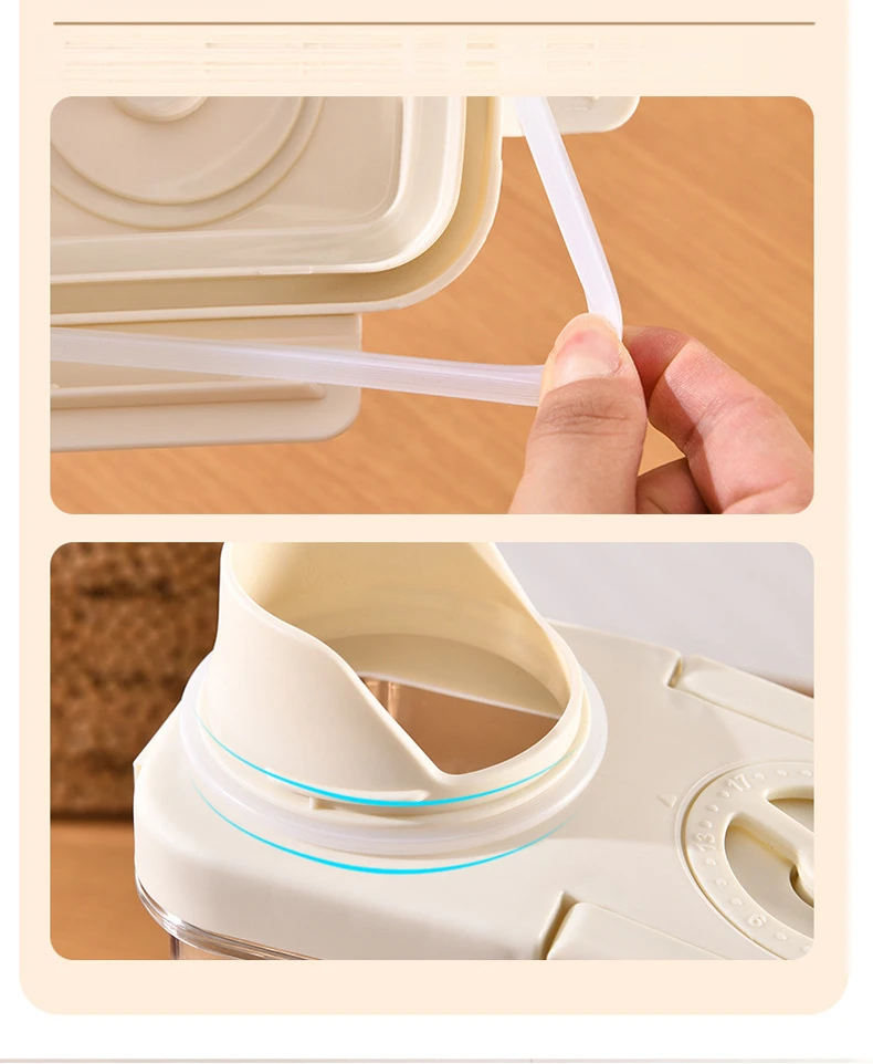 Transparent Storage Jar for Grains, Rice Bucket, Tea, Dried Fruits Storage Box, Kitchen Grain Bucket, Storage Jar, Sealed Jar