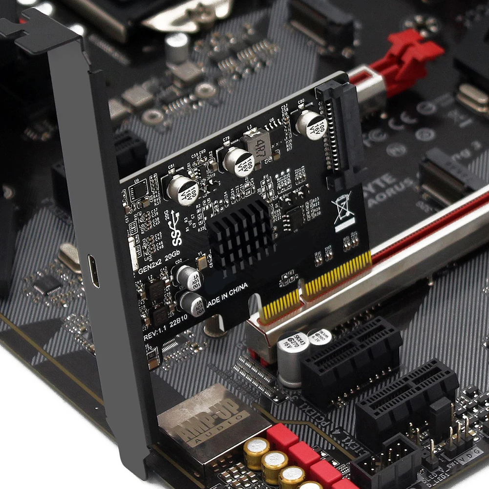 cablecc U3-038 4 Poorten PCI-E naar USB 3.0 HUB PCI Express Uitbreidingskaart Adapter 5Gbps voor