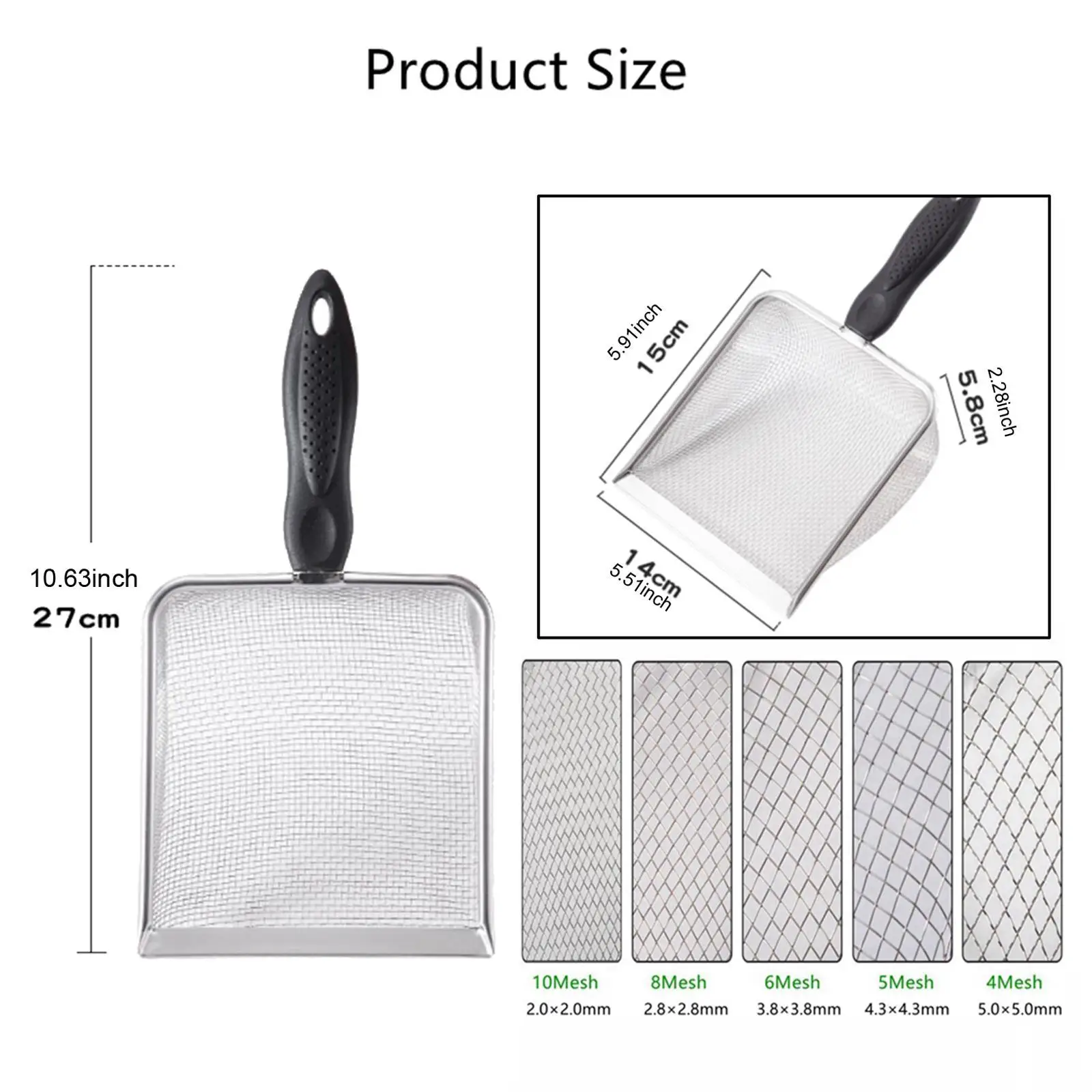 Cats Litter Scooper Waste Spoon Heavy Duty Portable Cleaning Supplies Cat Litter Scoops Sifting Shovels for Box Kittens