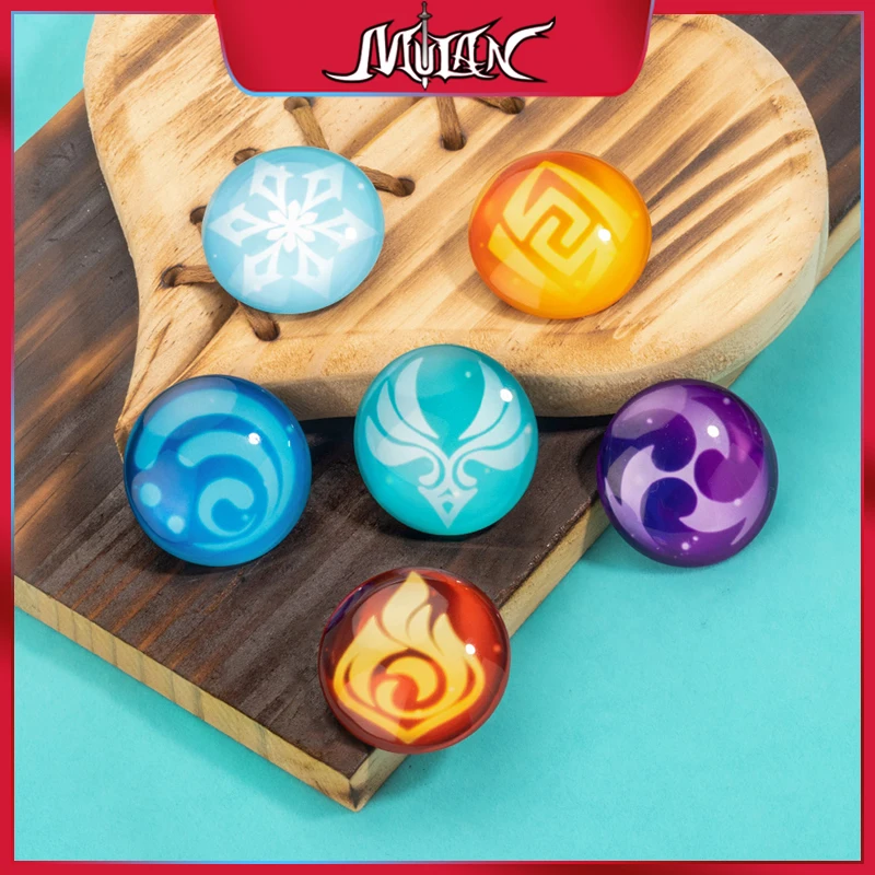 

Genshin Impact Game Peripherals Eyes of God Cute Badge Pin DIY Ornamets Alloy Cosplay Props Backpack Accessories Toys for Toys