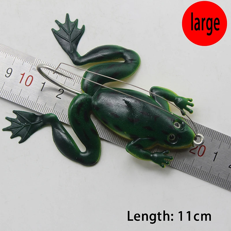 4.5g/6cm Durable Portable Lifelike New Rubber Frog Spinner Sinking Bass Bait Soft Fishing Lures