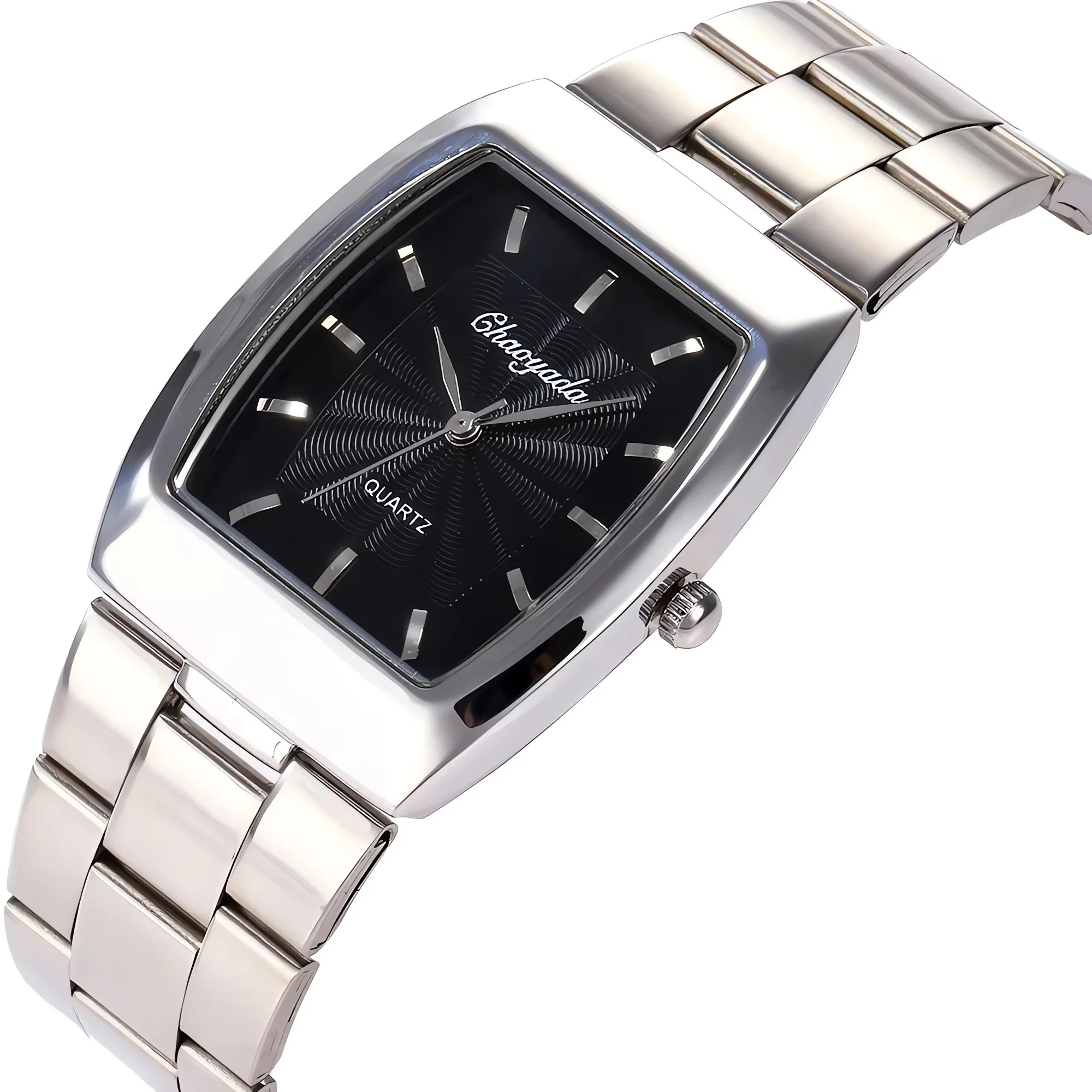 Elegant Square Steel Belt Watch