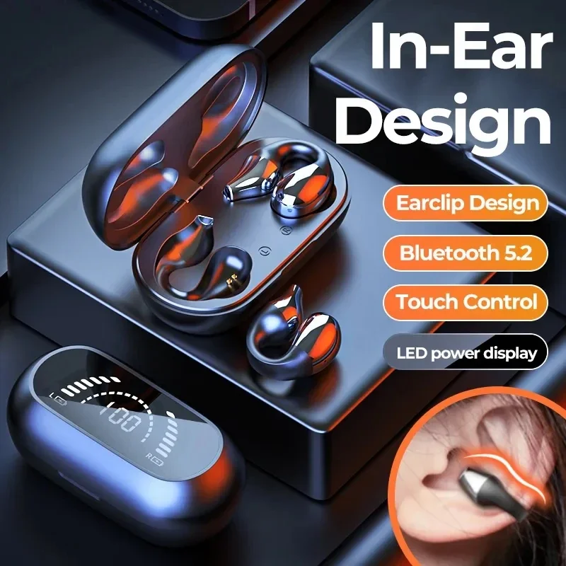 

2024 NEW Bone conduction Earbuds TWS Wireless Low Latency earphones Bluetooth stereo Headphones Sports Headset For iphone 15