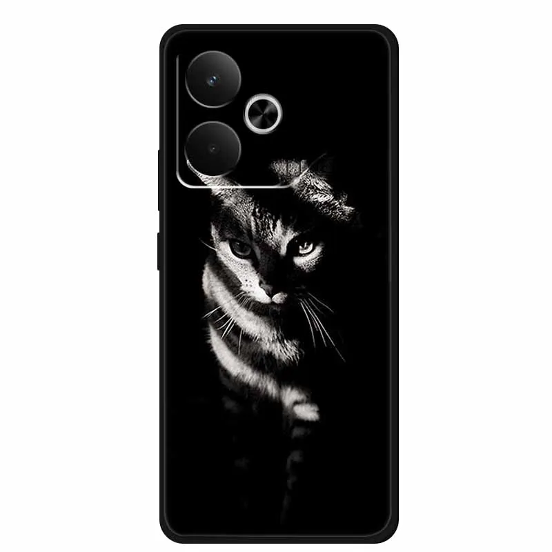 Sleek Black Silicone Soft Back Phone Case Cover