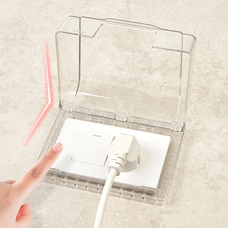Housse étanche Transparente Pour Prise De Salle De Bain - Auto-adhésive, Protection Anti-éclaboussures Et Poussière