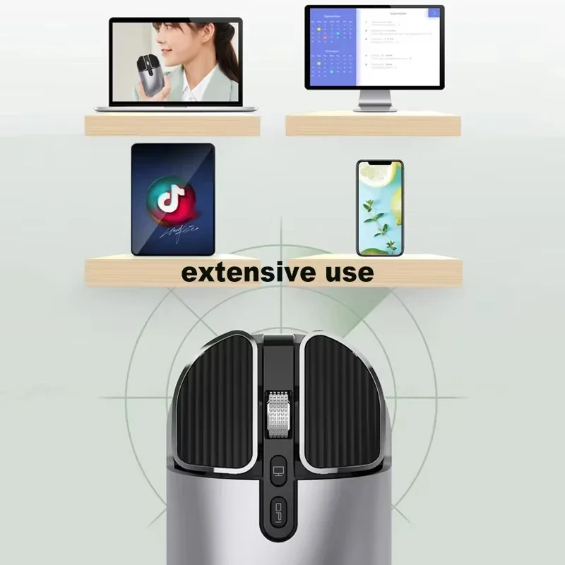 Souris de bureau sans fil USB double modèle silencieuse et rechargeable, antidérapante, avec boutons de réglage de 1600 DPI, compatible MacBook et PC._voghion.com